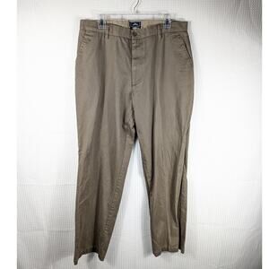 Dockers D3 Classic Fit Men's 36x34 Khaki Cotton Chino Pants Flat Front Beige